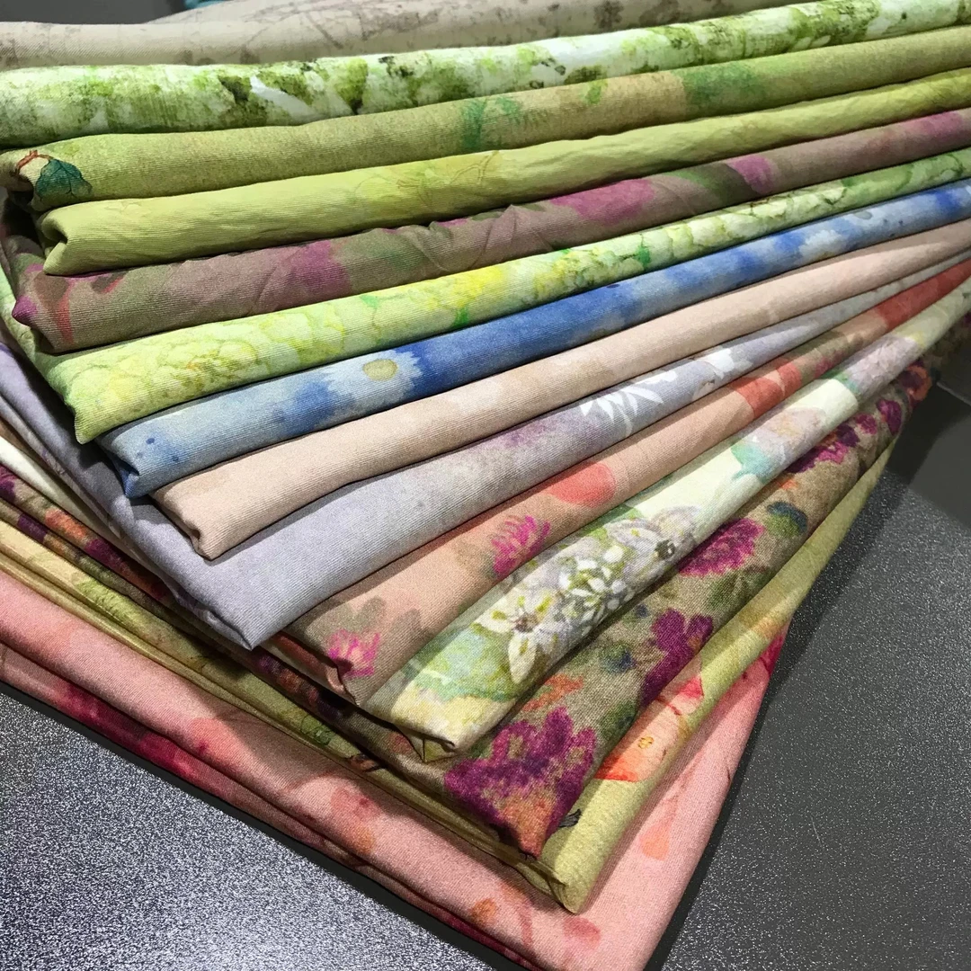 1号链接【天丝花色苎麻】  夏季凉爽透气旗袍连衣裙汉服面料