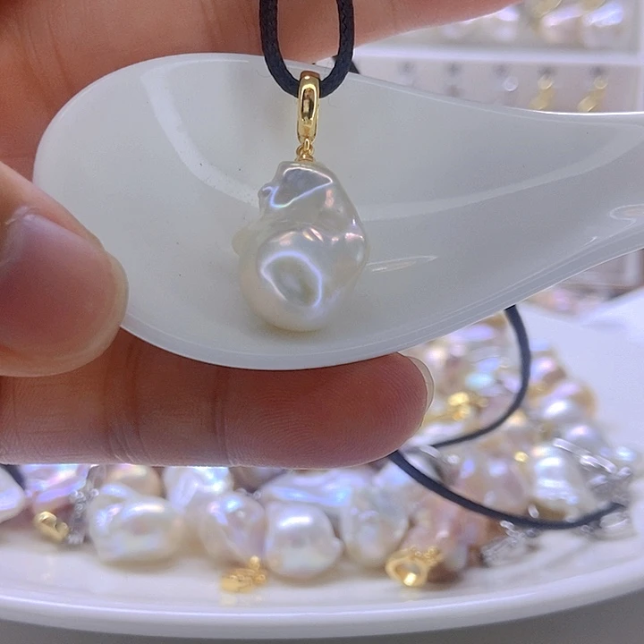 颈饰银S925镶嵌淡水珍珠5