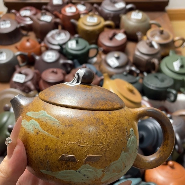茶壶紫砂金*子紫砂微瑕