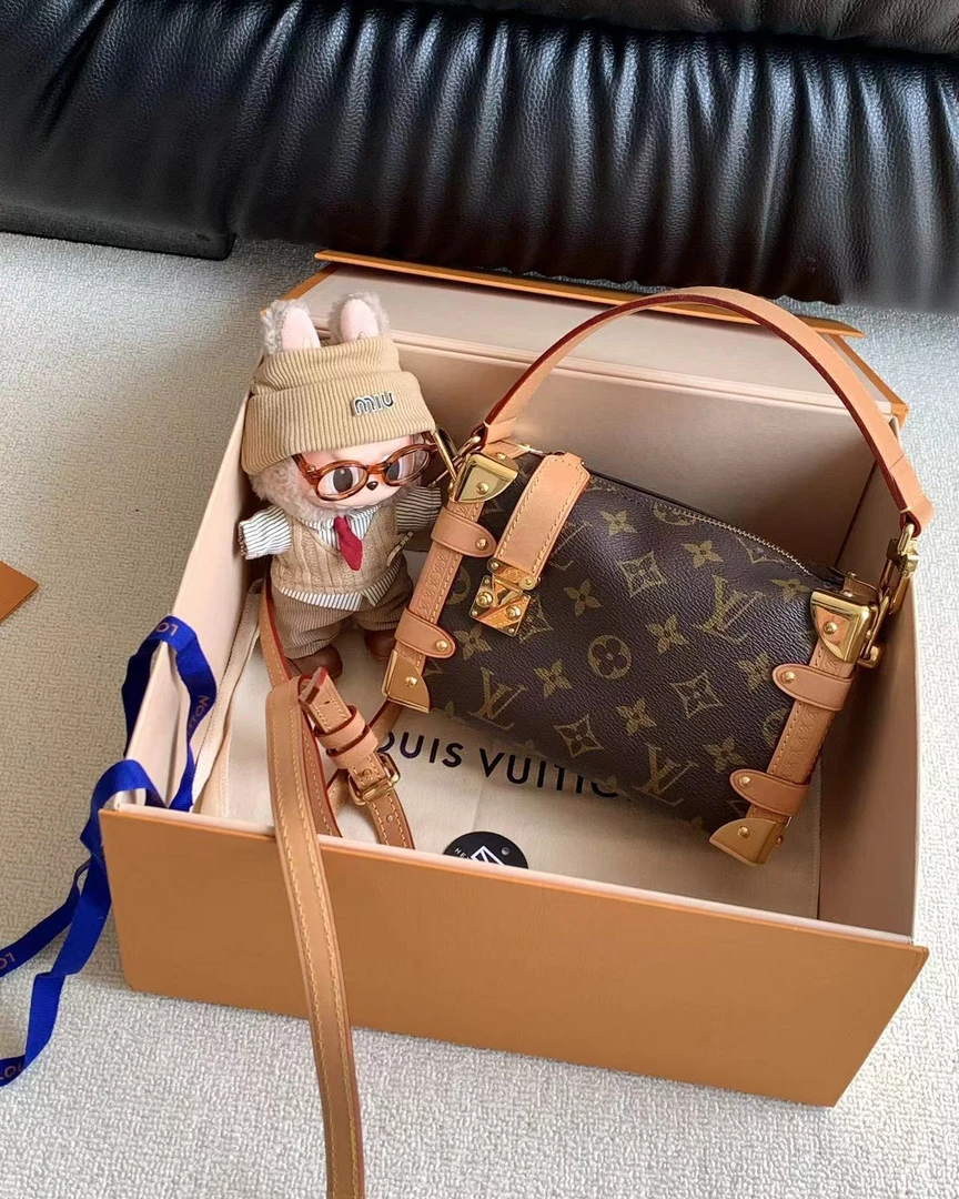 95新 LouisVuitton/路易威登 老花小号side trunk包19cm 15840953