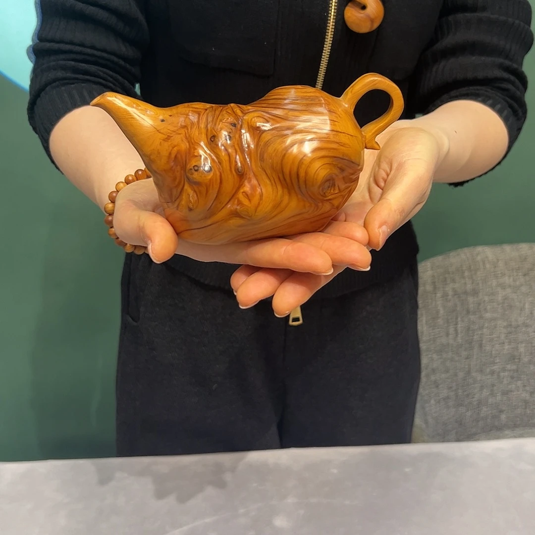 龙***人柏木（崖柏）把把壶 崖柏纹理