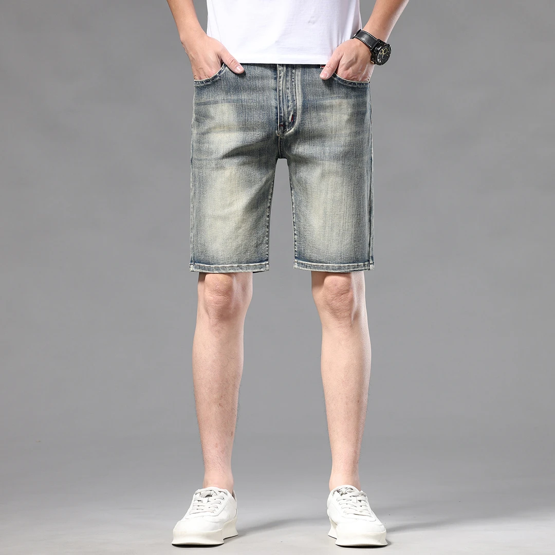 2032五分裤薄款复古潮流时尚水洗牛仔裤牛仔裤男款爆款2025新款