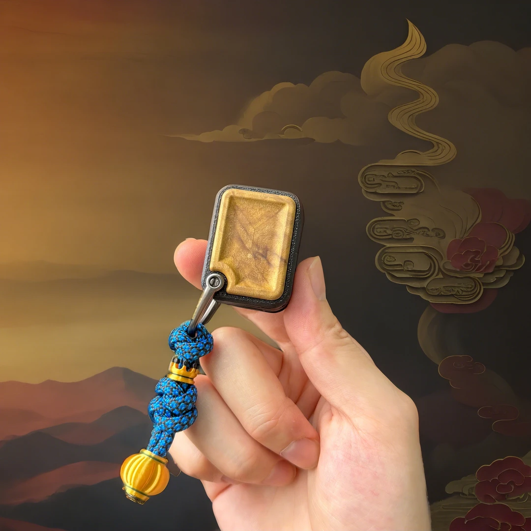 【金丝楠】满水波纹三层机械侧解压推牌主体➕贴片（可适用于小水晶）