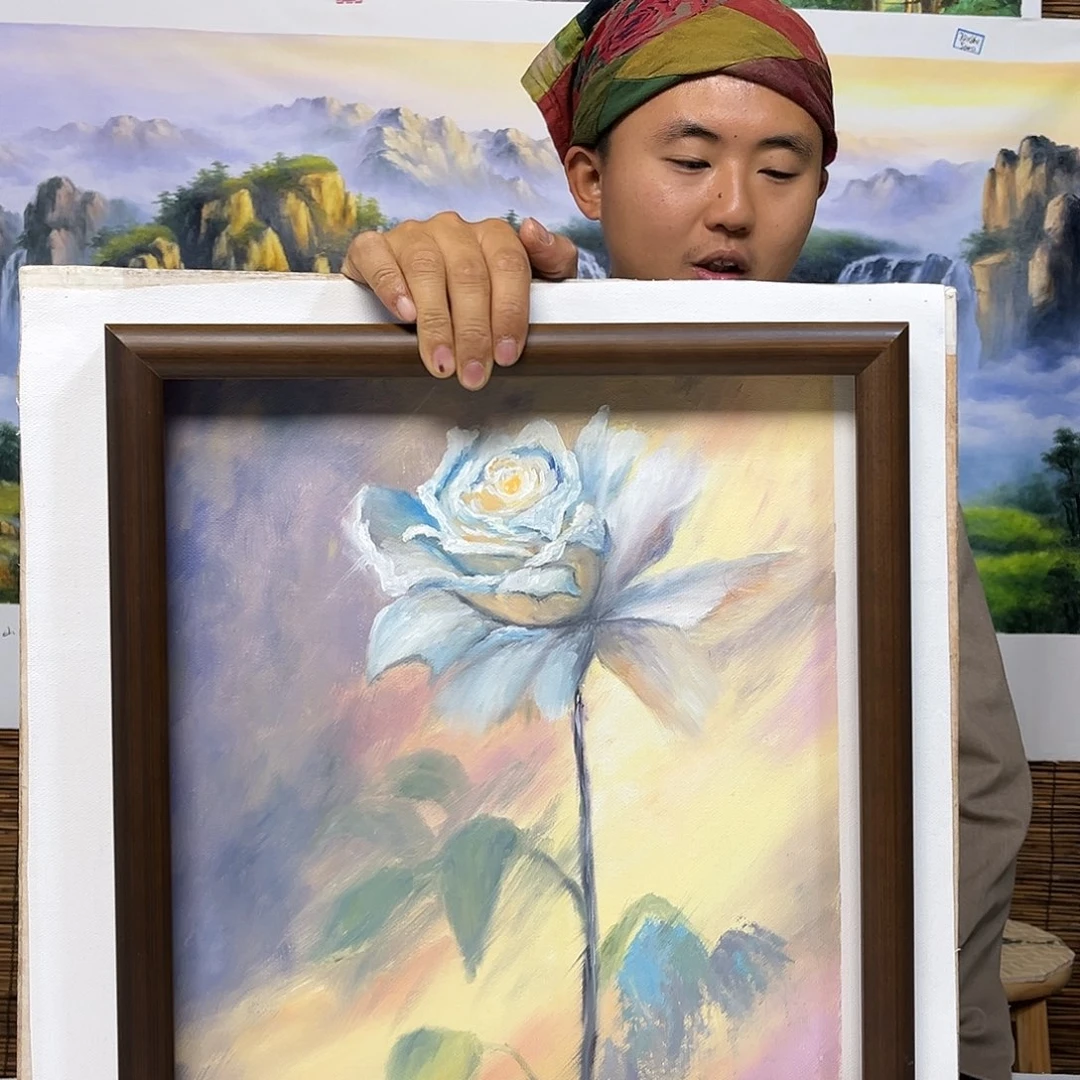 油画纯手绘国画山水画