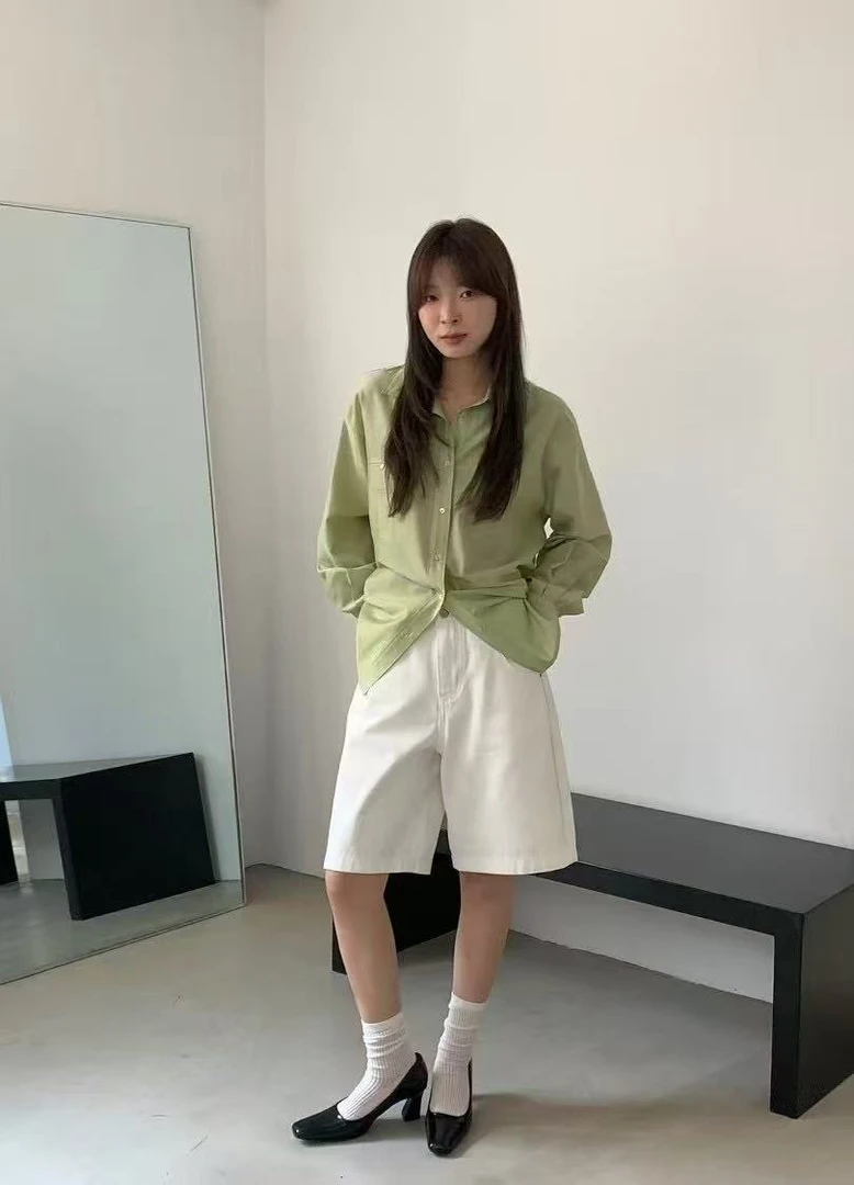 【十三行非町FEIDING特价Y803-H#】女夏季短裤时尚百搭宽松直筒