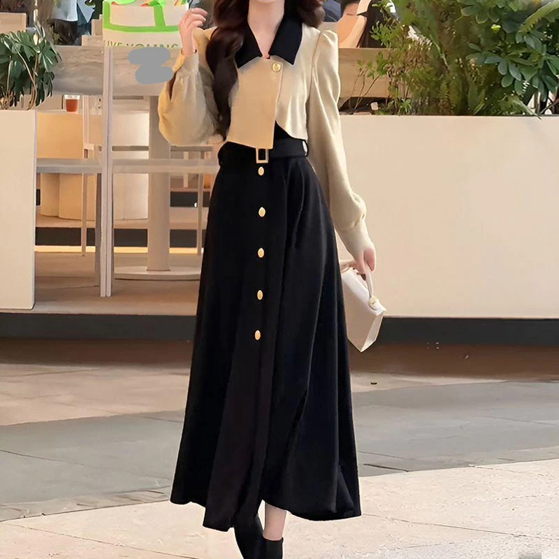 小香风高级感时尚百搭显瘦连衣裙女2025秋新款小众设计感气质裙子