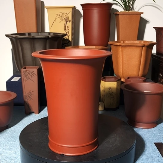 冬***雷宜兴紫砂花盆精品