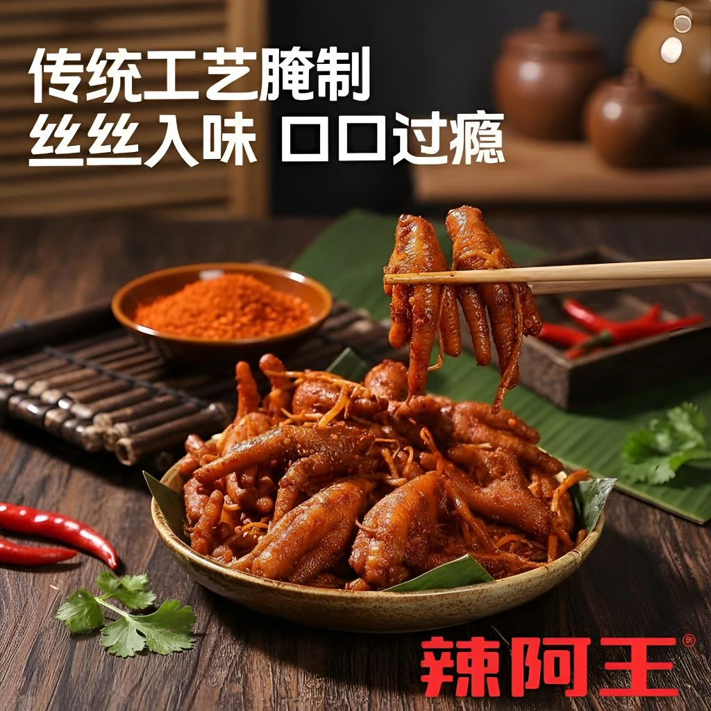 辣阿王 【佤味鸡爪】云南木姜子麻辣风味鸡爪熟食特产正宗鸡脚凤爪