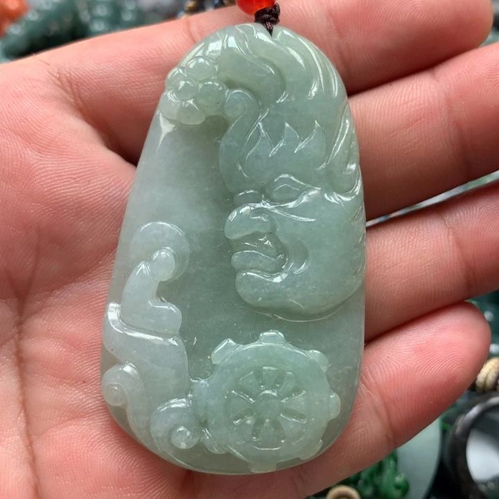 翡翠颈饰未镶嵌保真天然a货翡翠