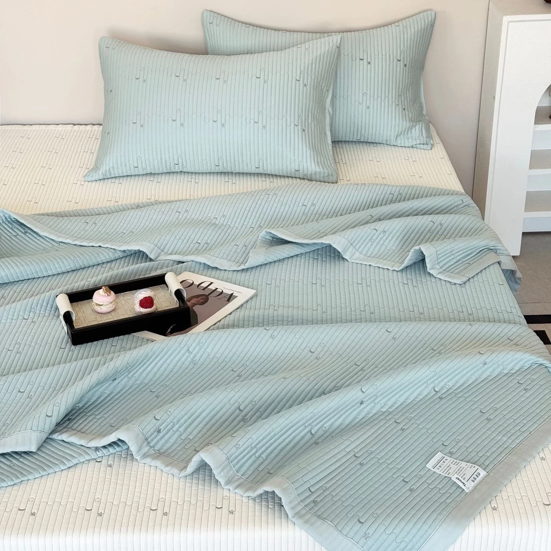 【J·L晶莱】轻奢 双面莫代尔床盖软凉席 刺绣款星星系列凉感