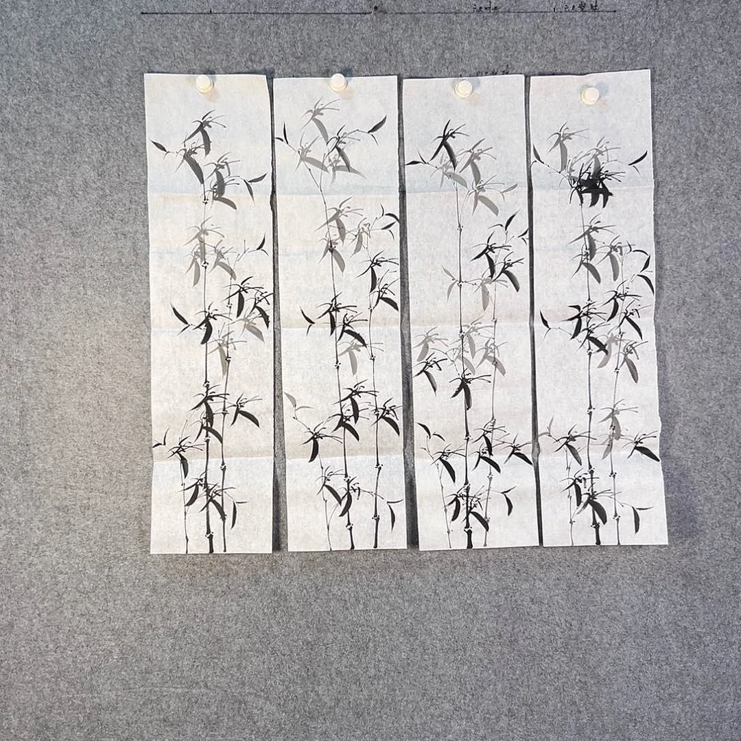 国画580 花鸟在树丛的顶端鸣叫叫声
