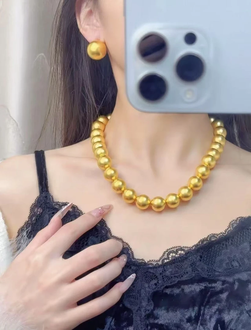 金御缘0工费5D足金999光珠项链时尚经典传承素款精美百搭