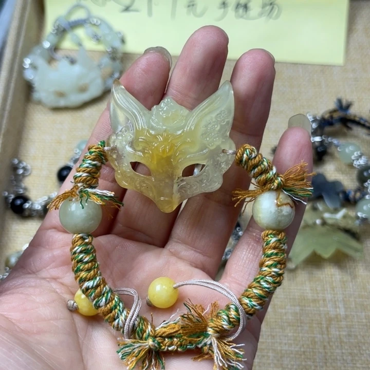 仙***L蛇纹石玉合金颈饰