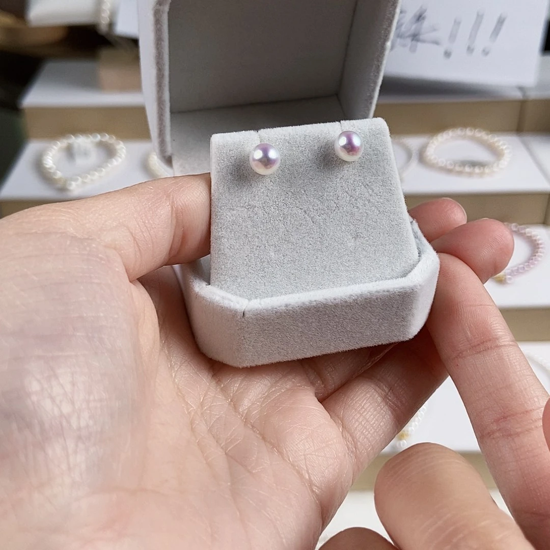 淡水珍珠耳饰银S925镶嵌