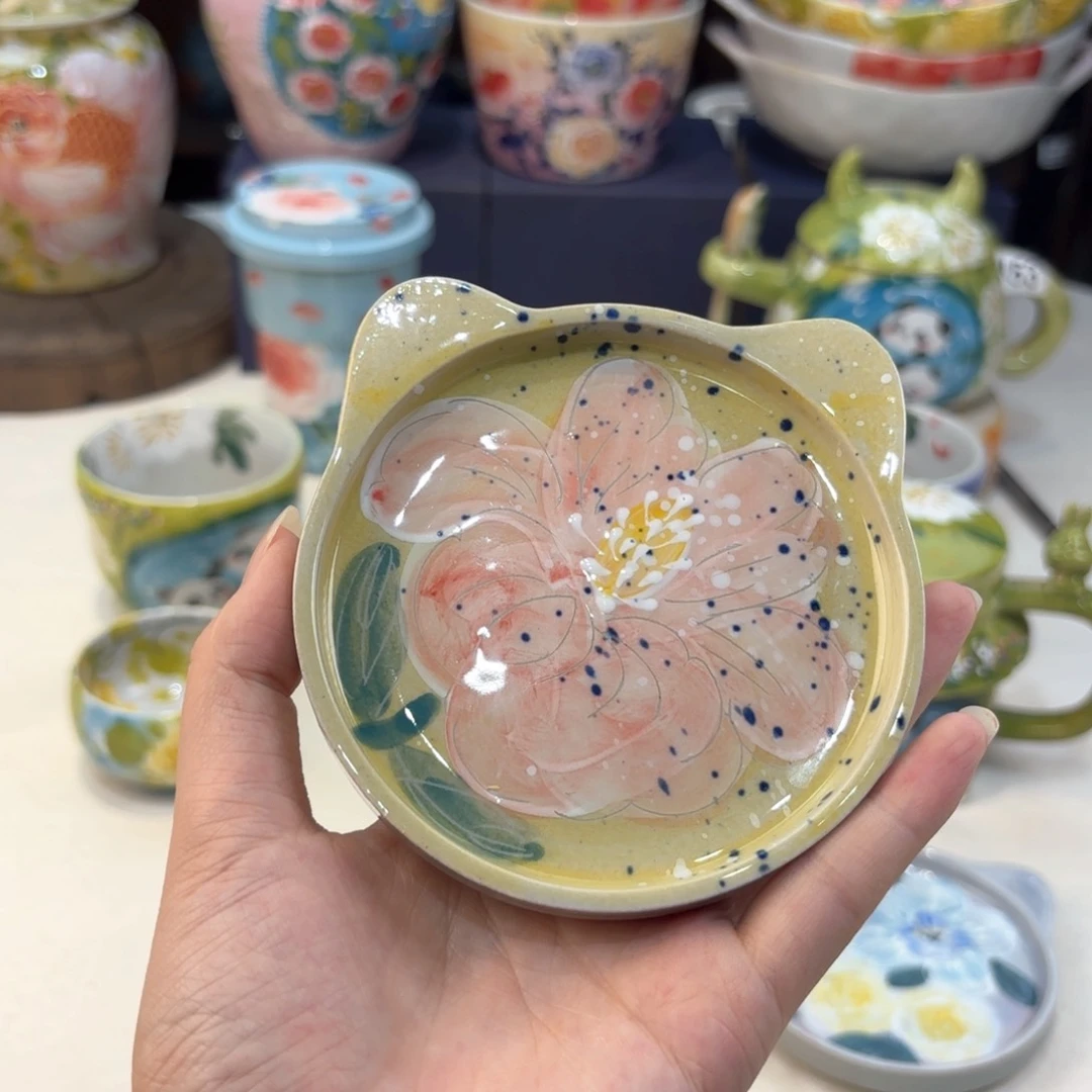 景德镇手绘高温釉下彩陶瓷茶具