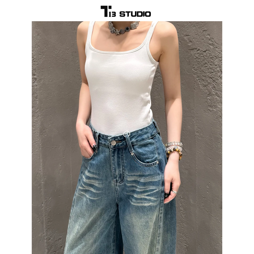 妮妮【3040】新款短袖修身显瘦吊带背心