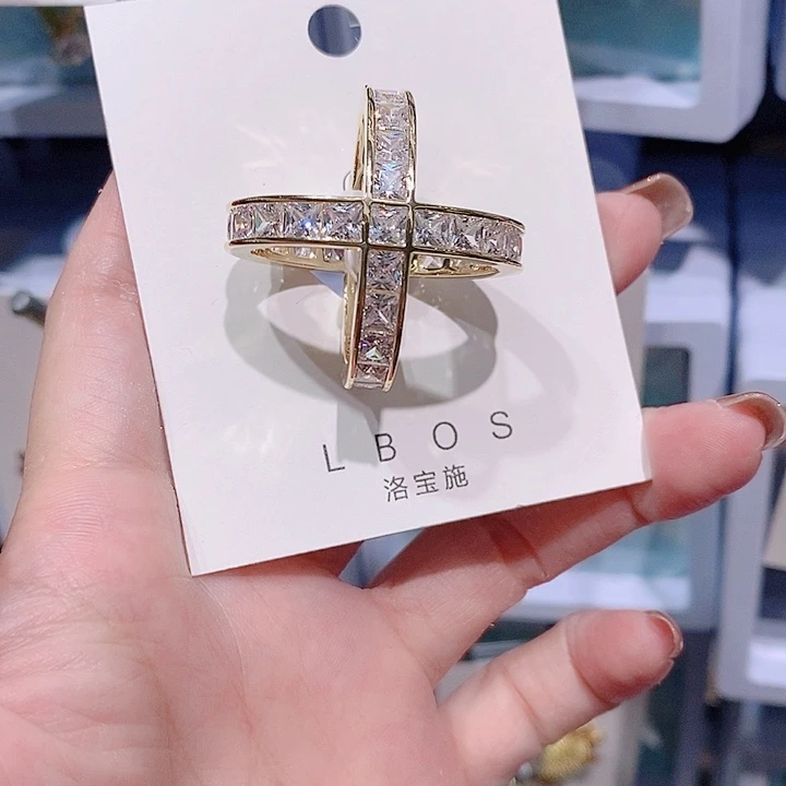 锆石铜合金十字环丝巾扣