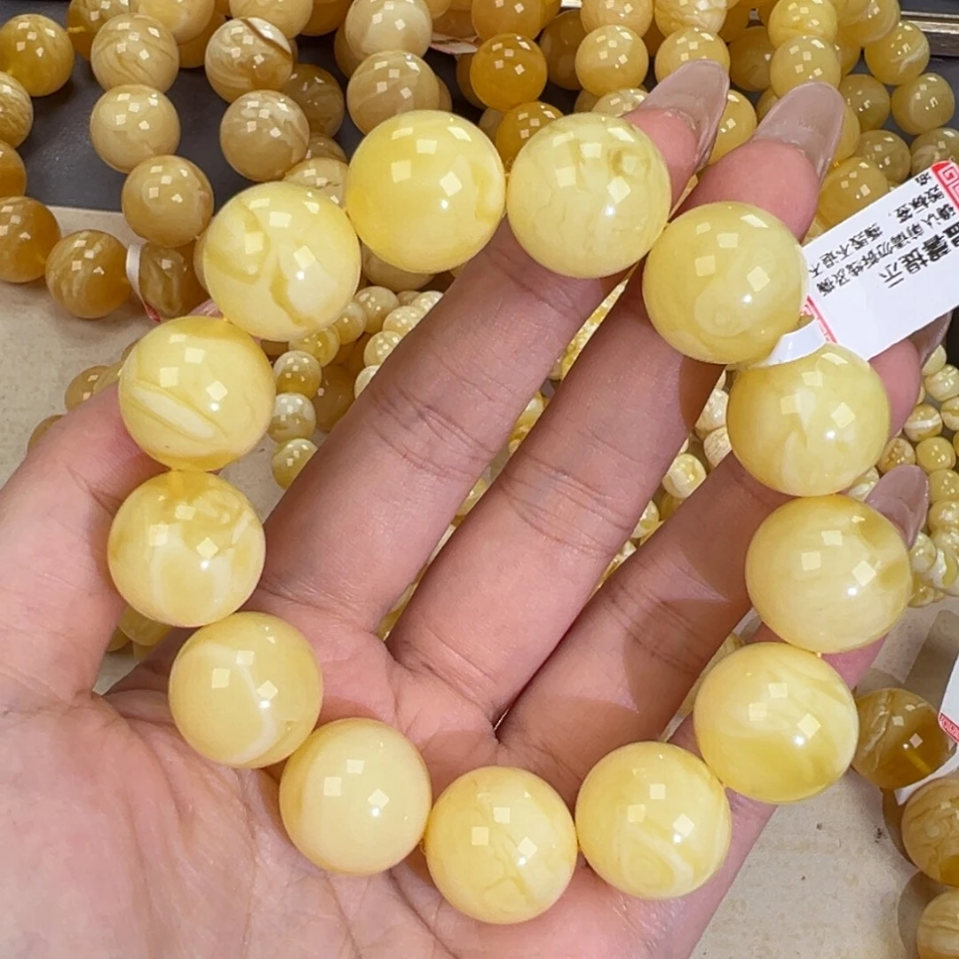 琥珀未镶嵌手链40.4白蜡