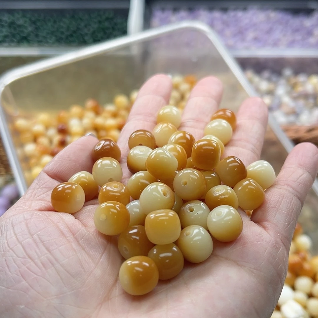 白玉菩提吊坠Q/10mm/110颗蜂蜜小面包