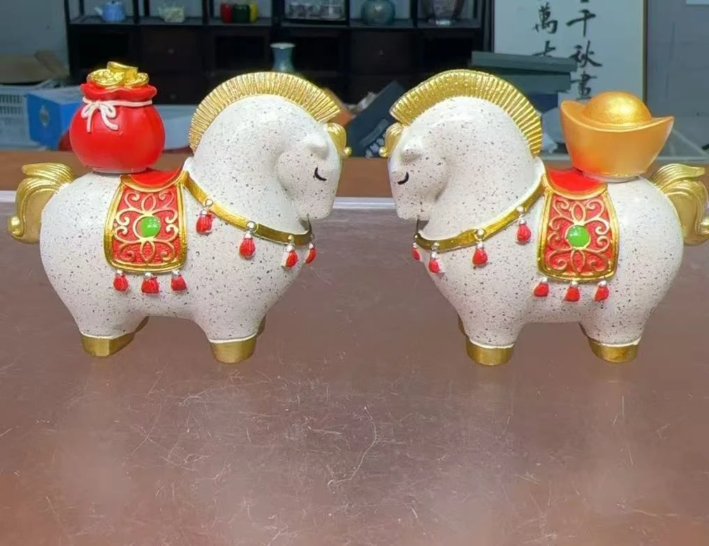 旋转木马茶宠摆件