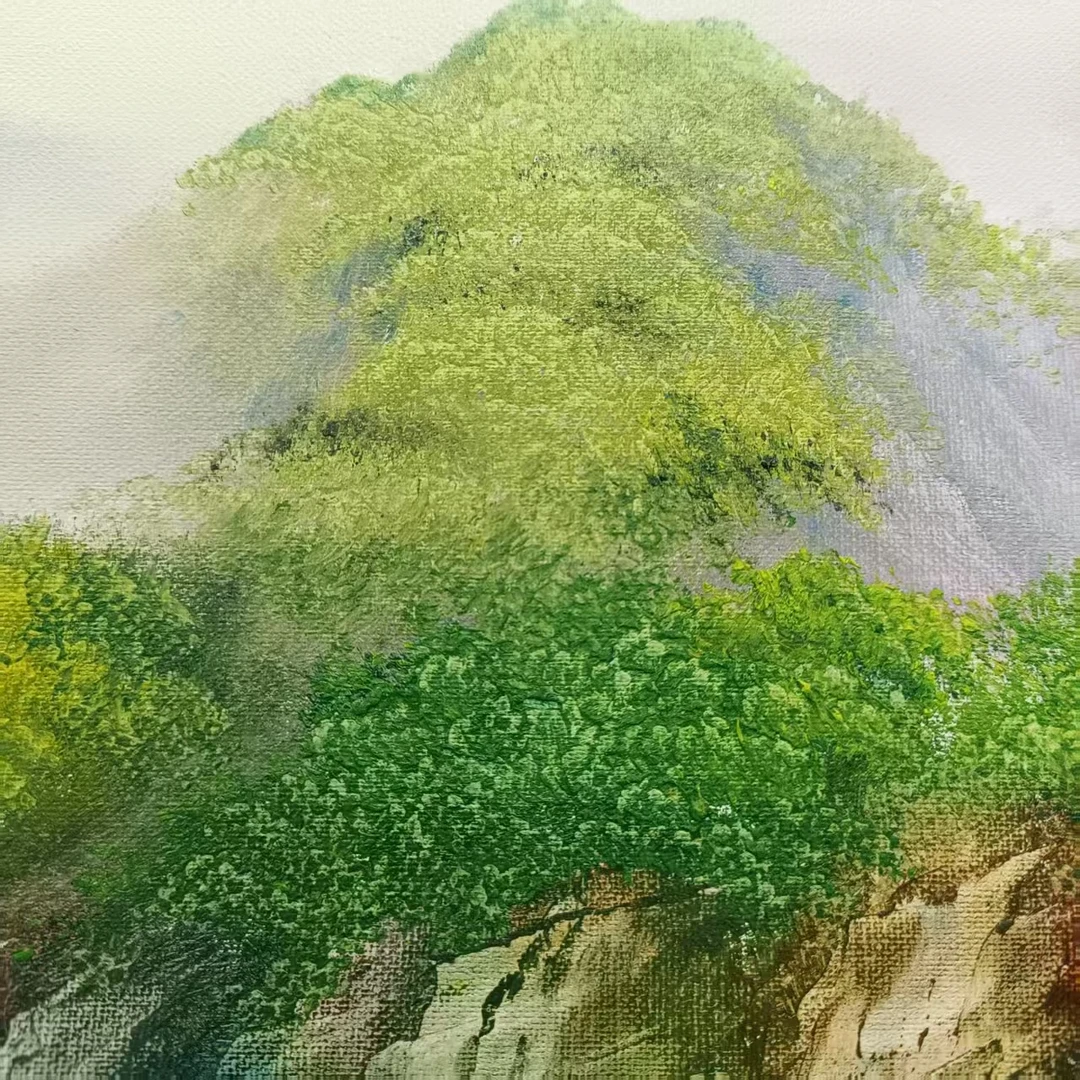 林彦新-*** - 山水风景-6.16号- 约50*60厘米-手绘油画-麻布