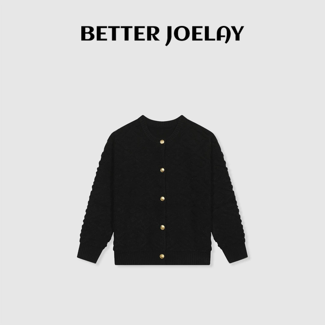 BETTER JOELAY-【暮色四合】时尚简约针织开衫毛衣温柔慵懒LL5651