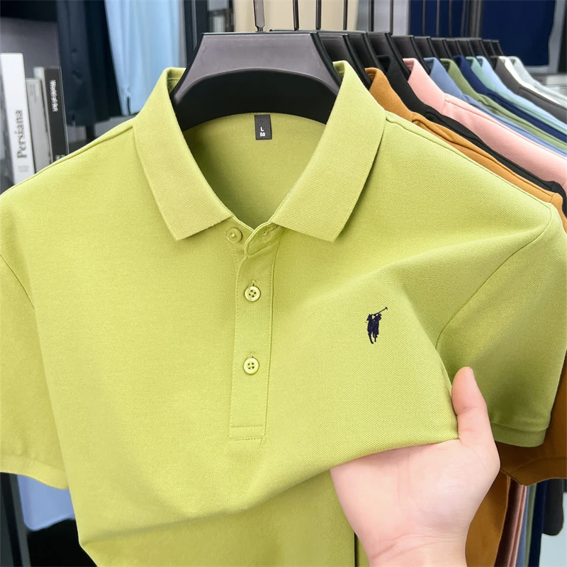 保罗正品夏季短袖polo衫男士高档商务休闲时尚刺绣翻领t恤半袖男