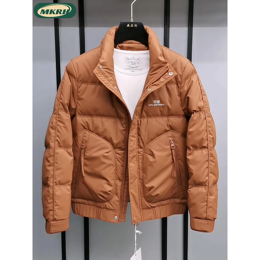 mkrh2025新款今年流行爆款羽绒服男士立领加厚修身外套高级感冬季