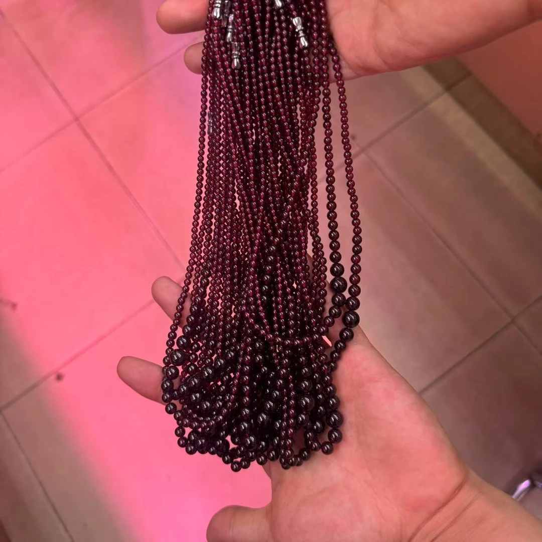 天然石榴石紫牙乌塔链项链多样性发一