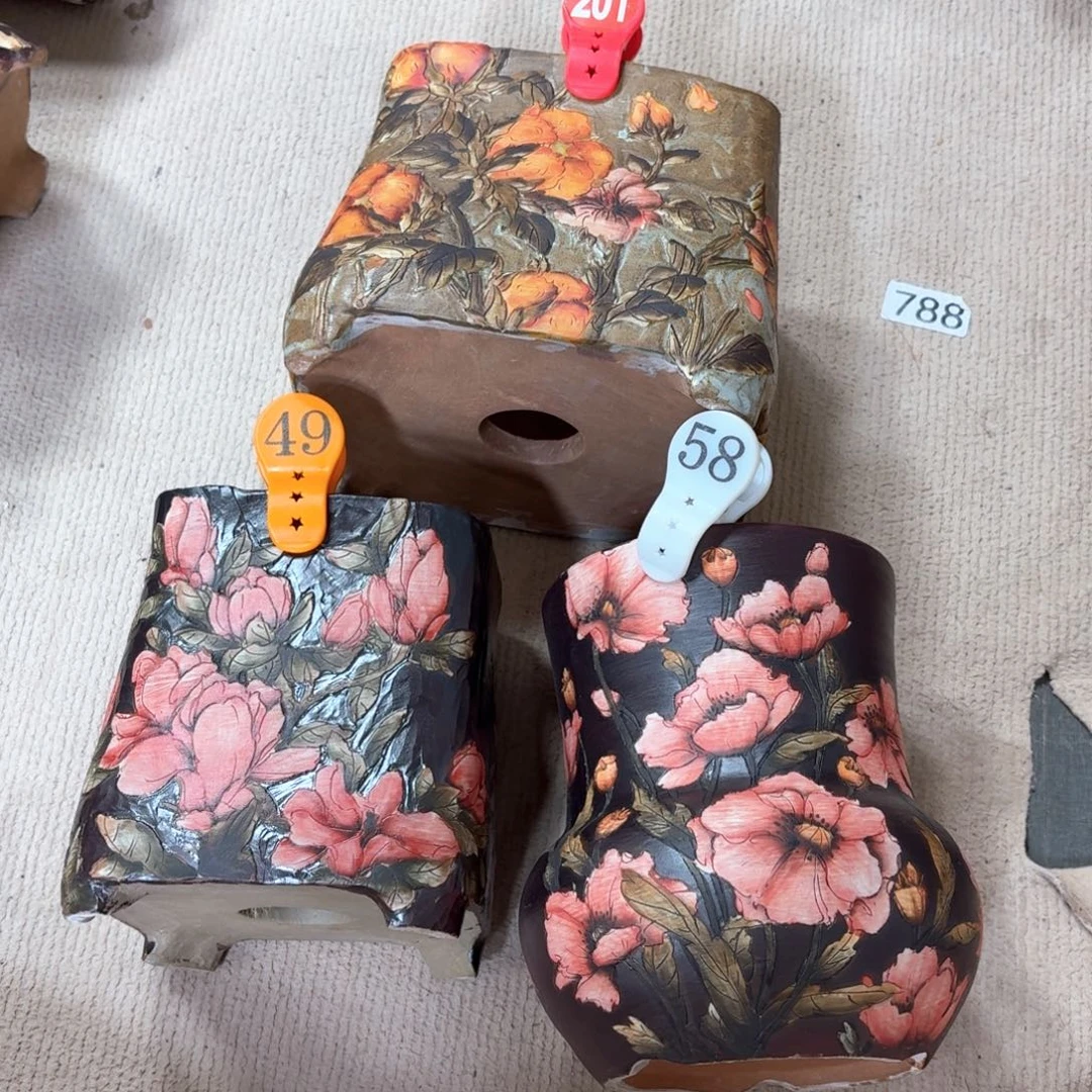 简***单紫砂花盆陶瓷多肉花盆精品