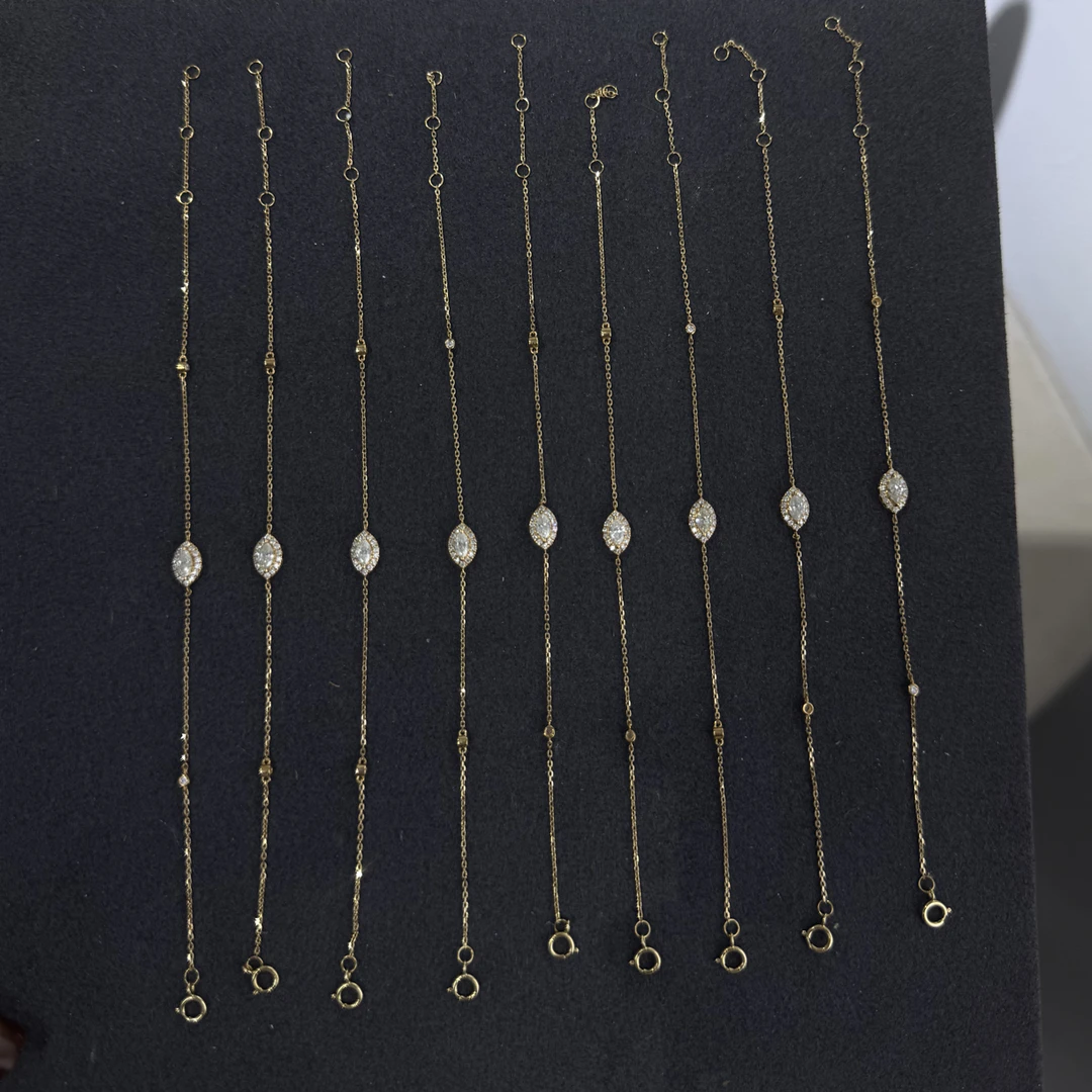 18k进钻石马眼手链多样性发一