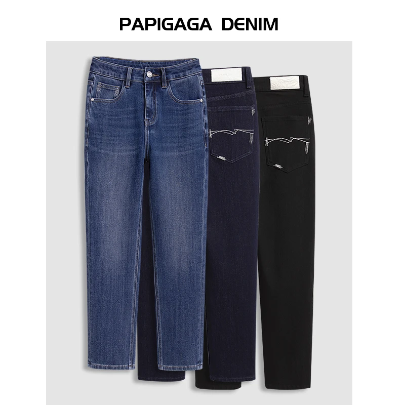 小个子必入！精致2025年秋季新款修身直筒牛仔裤女九分高腰弹力565