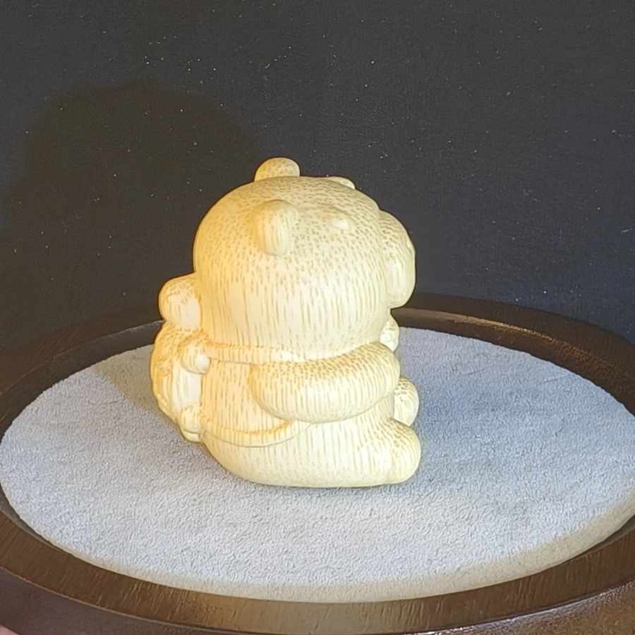 【卡皮巴拉】实心竹雕刻网红爆款可爱Q版竹雕刻摆件手把件儿童礼物