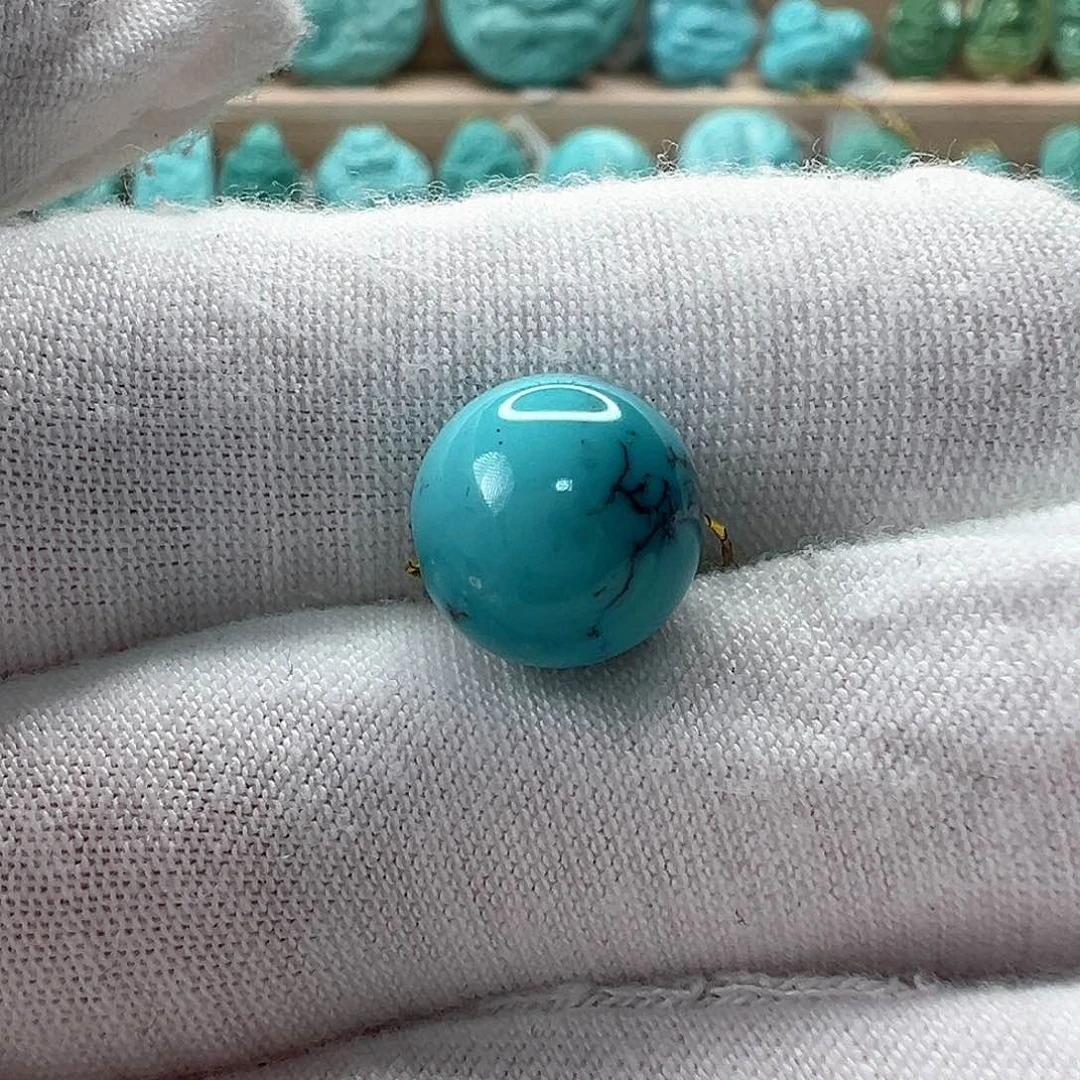 未镶嵌绿松石圆珠10.3mm