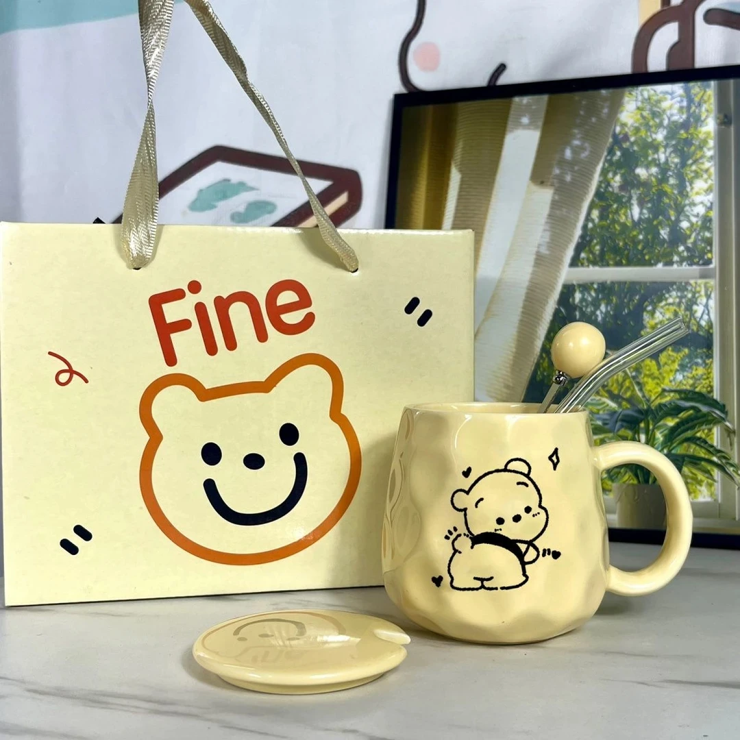 可爱ins卡通高颜值陶瓷马克杯少女心小众水杯咖啡杯办公室杯子