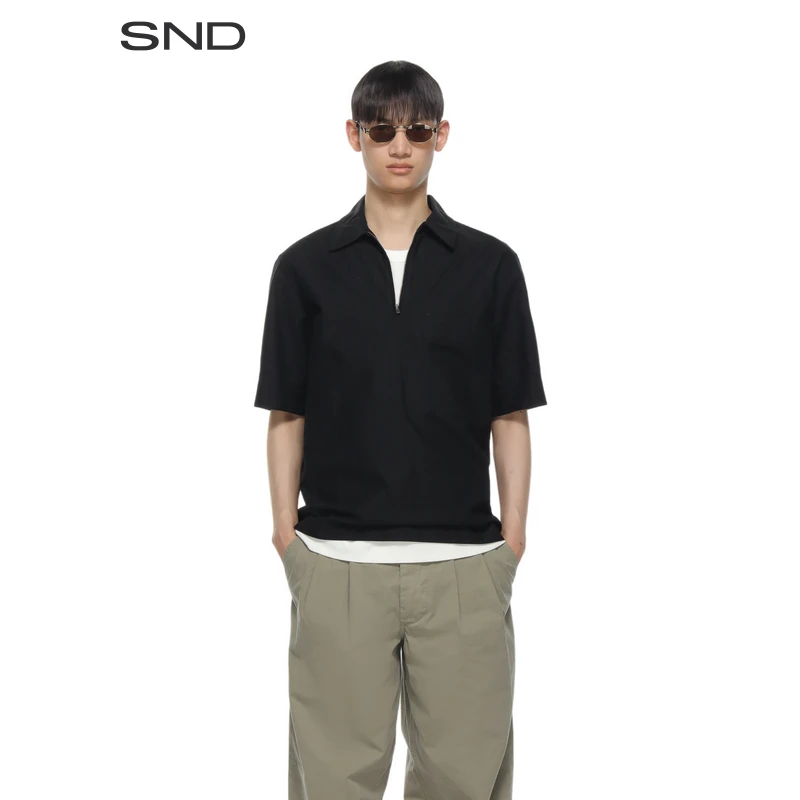【MHL 设计师品牌】SND SS25 半拉链衬衫