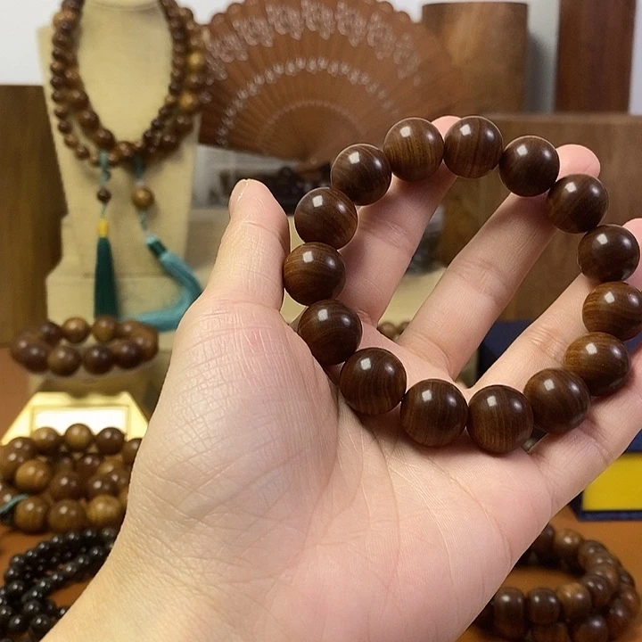 王***野檀香木老山檀香黑肉沉水1.5手串
