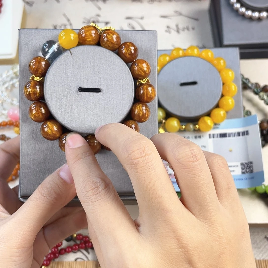 针钠钙石手饰银S925镀金镶嵌