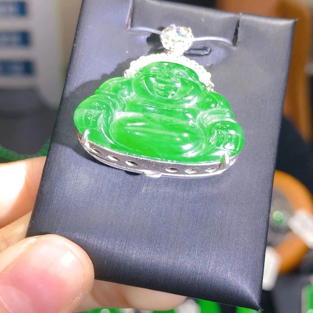 【闪购商品】颈饰银S925镶嵌翡翠4柒姐