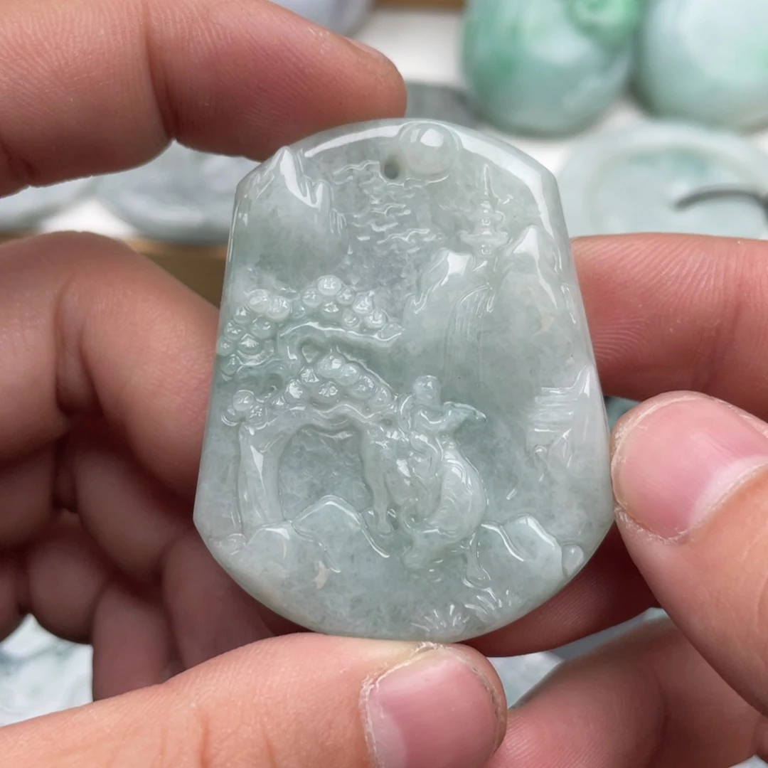 翡翠未镶嵌吊坠(不含链)