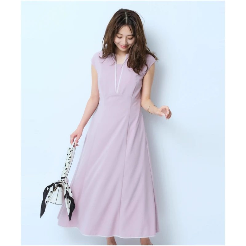 【DD外贸】A 夏季新款 气质时尚复古优雅高级感连衣裙