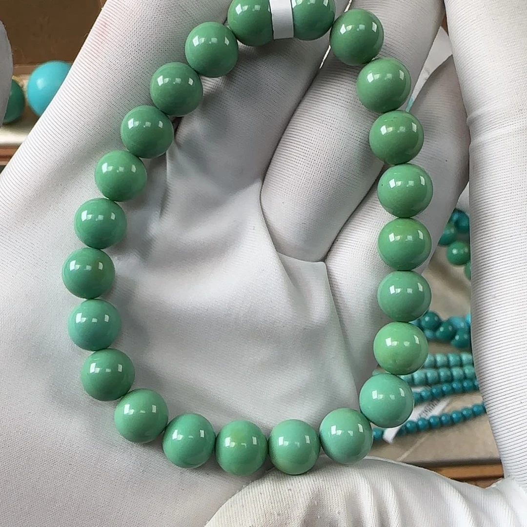 皮***鲁绿松石未镶嵌8mm➕手串