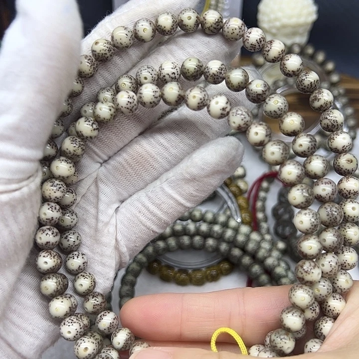 手串星月菩提海南原生态星月菩提8×8圆108
