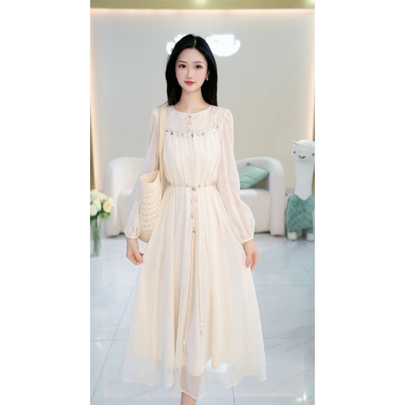 苏醒的乐园【法式风情】春夏新款A201气质连衣裙SXL小个子25099