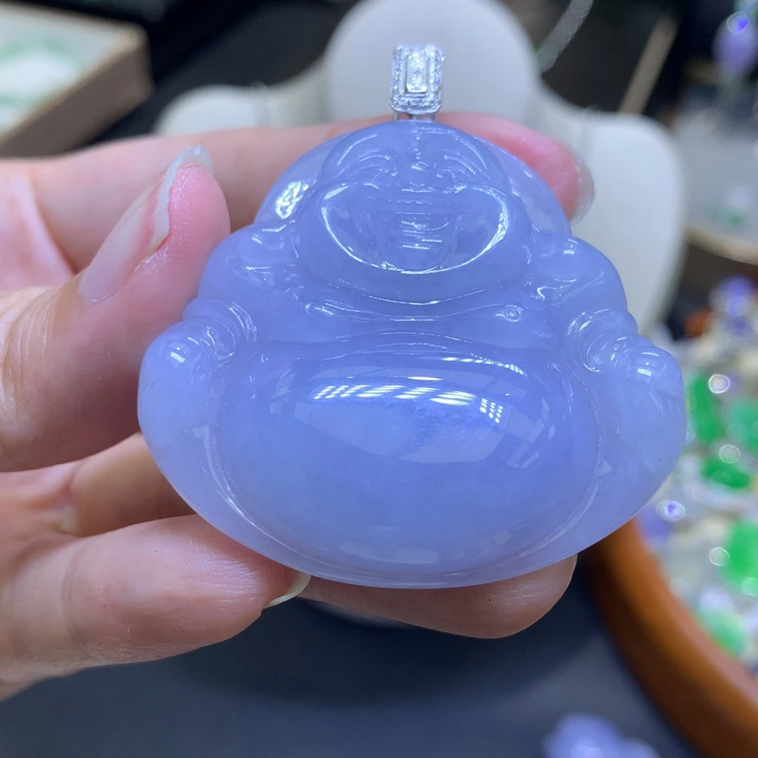 颈饰18K金镶嵌翡翠