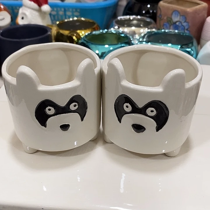 摆件陶盆有孔 微瑕介意勿拍