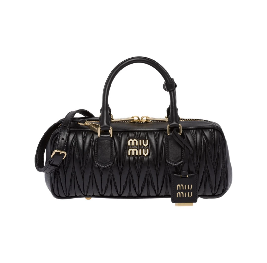 全新未使用 MIU MIU/缪缪 经典Arcadie系列褶皱手提包