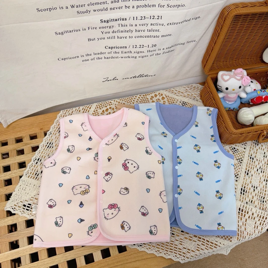 【新疆包邮】儿童卡通奥利绒马甲T249