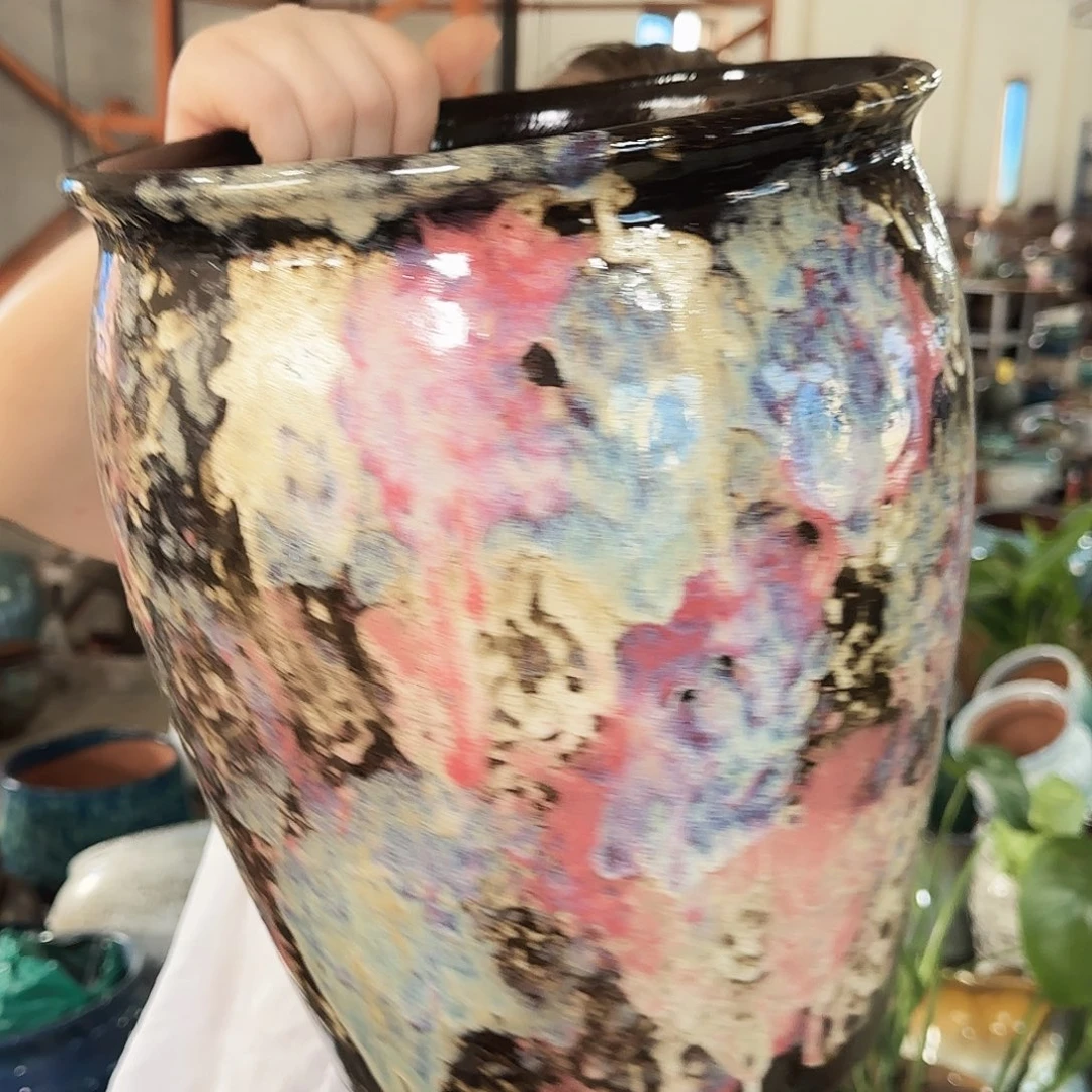 紫砂花盆高30口25