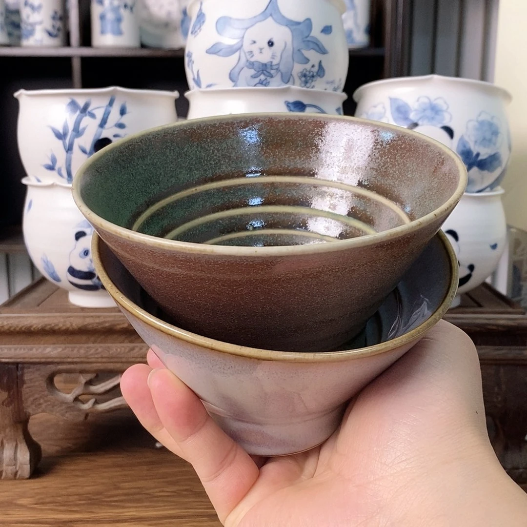 碗颜色釉 5寸碗 两个装